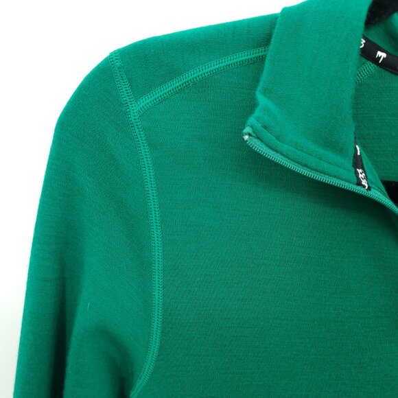 Minus33 100% Merino Midweight 1/4 Zip S Emerald Green #814 - Picture 7 of 16